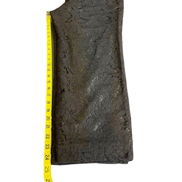 J.Crew Black Lace Pants Size 8 Womens Cocktail Evening Pull-On Straight Leg - Picture 7 of 11